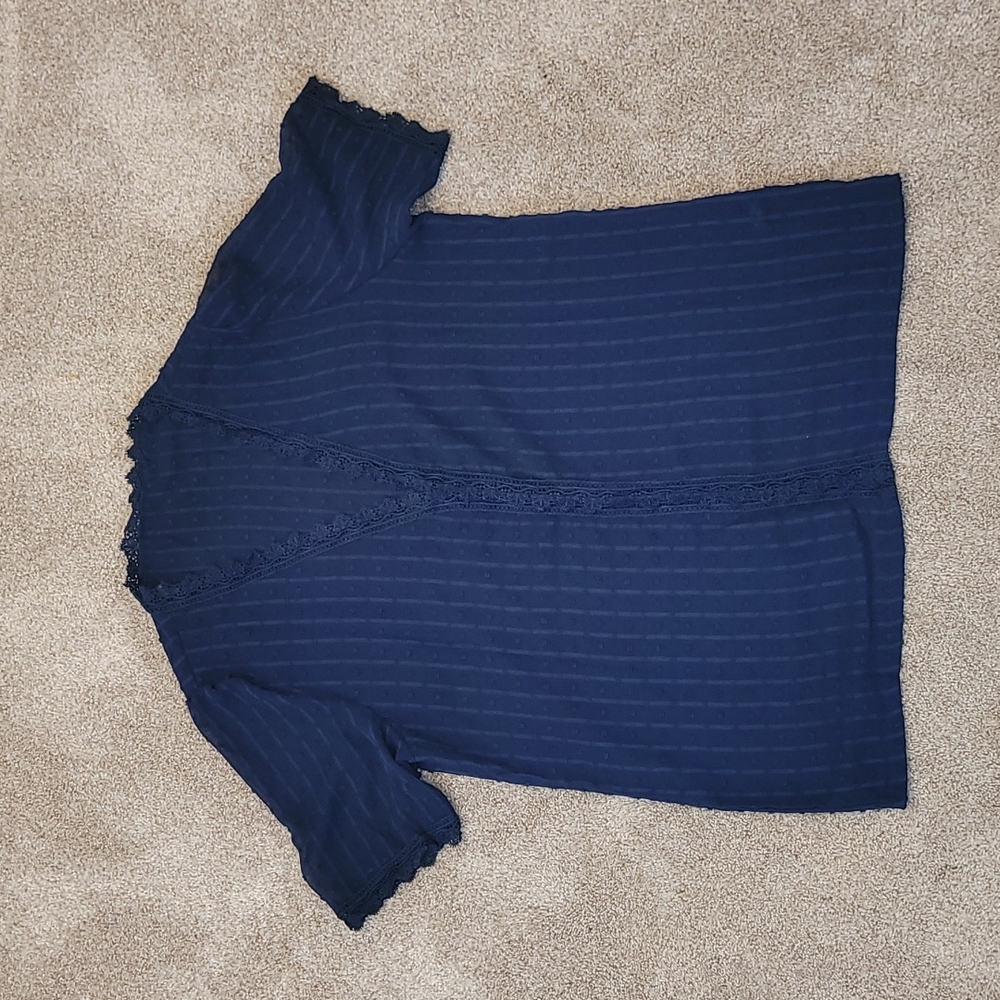 Navy blue sheerer dress shirt